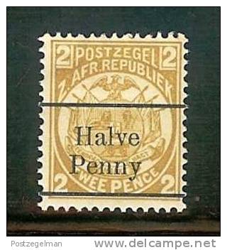 ZUID AFRIKAANSE REPUBLIEK  1893 Mint Hinged Stamp(s) 1/2d On 2d Sacc Nr. 201 - Transvaal (1870-1909)