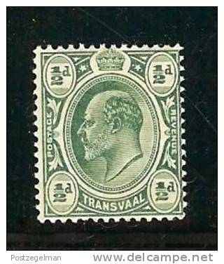 ZUID AFRIKAANSE REPUBLIEK  1905 Mint Hinged Stamp(s) Edward VII 1/2 D Green Sacc Nr. 279 - Transvaal (1870-1909)