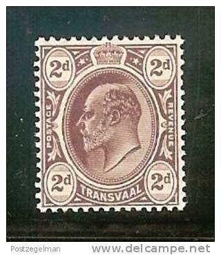 ZUID AFRIKAANSE REPUBLIEK  1905 Mint Hinged Stamp(s) Edward VII 2d Purple Sacc Nr. 281 - Transvaal (1870-1909)