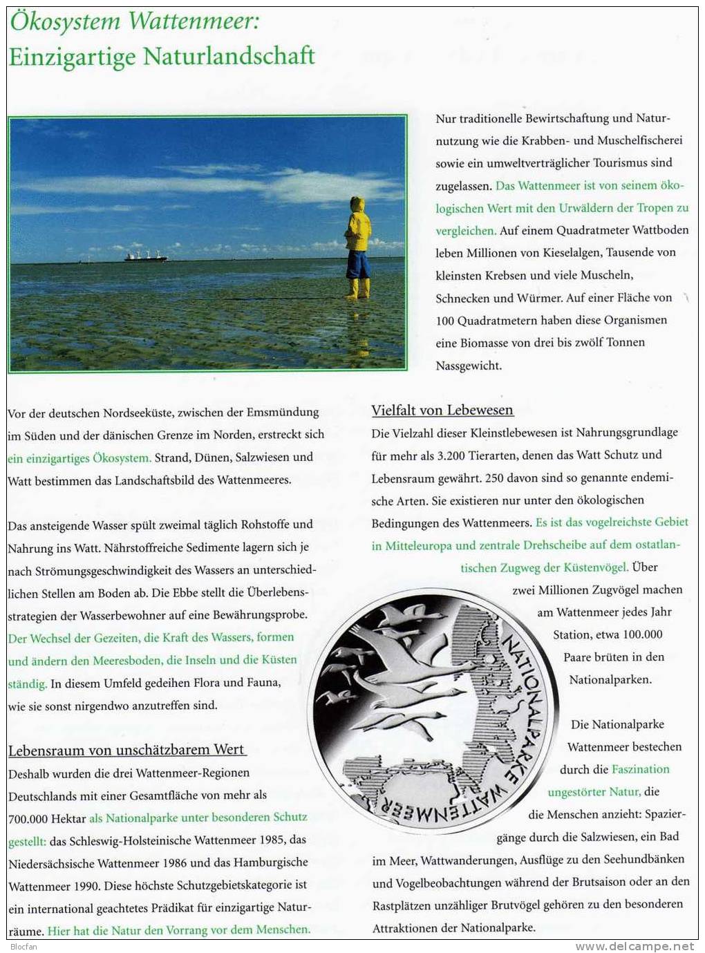 Nationalpark Wattenmeer Bei Priel BRD 2407 Im 10-Kleinbogen SST 11€ Nordsee-Küste Sheetlet From Germany - Protection De L'environnement & Climat