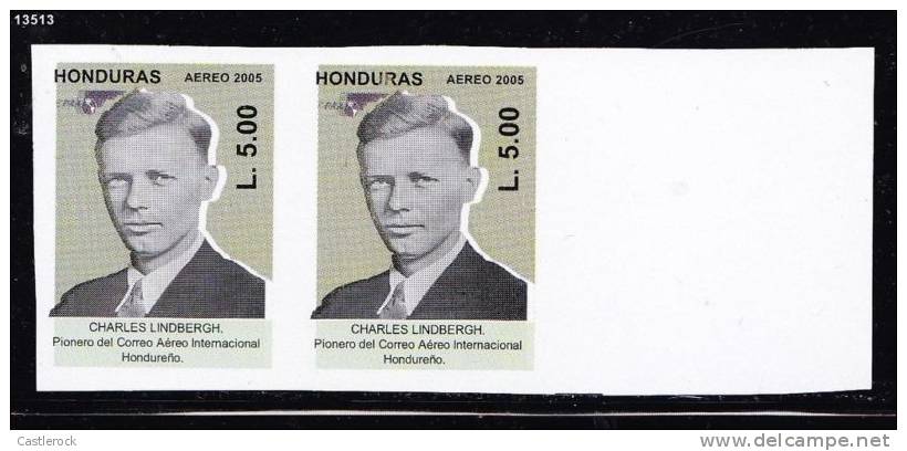 T)2005,HONDURAS,IMPERFORATE STAMPS,CHARLES LINDBERGH,WITH BORDER SHEET,SCN C1220.- - Honduras