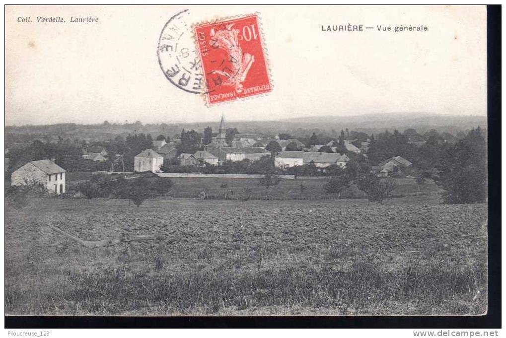 87 - LAURIERE - "" Vue Générale "" - Lauriere