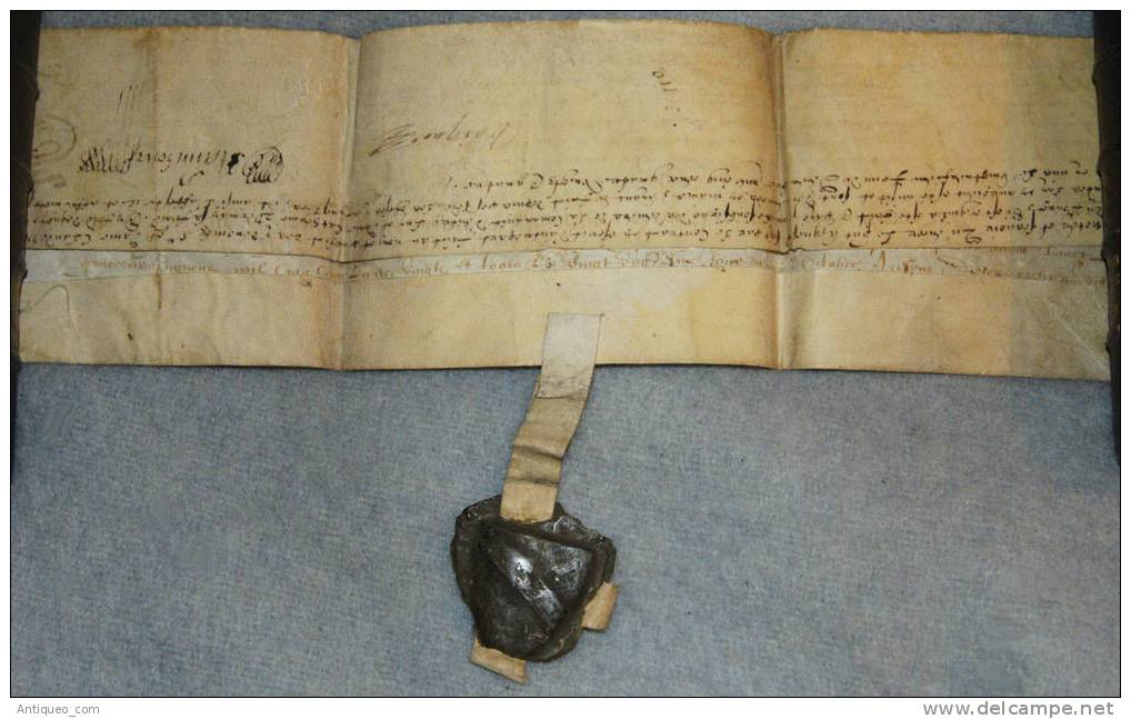 Parchemin 1583 Avec Sceau - Request Champigneulle Nancy - Familles Maimbourg, De Sernay - Manuscrits
