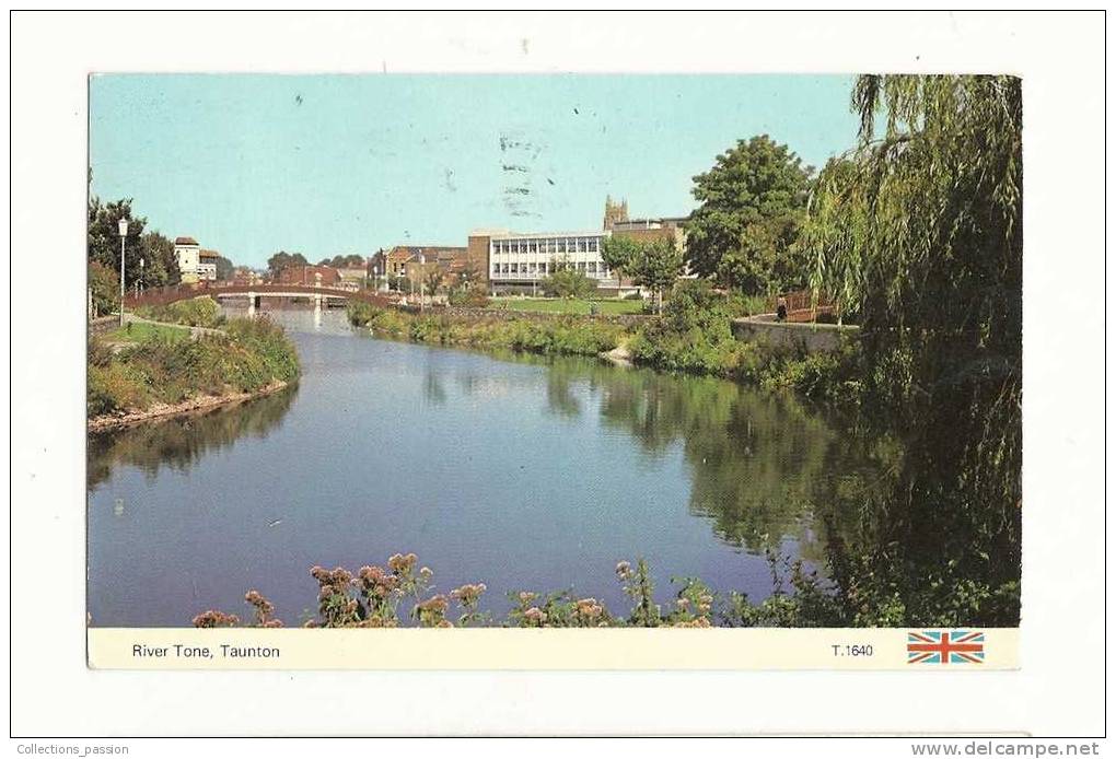 Cp, Angleterre, Taunton, River Tone, Voyagée 1983 - Andere & Zonder Classificatie