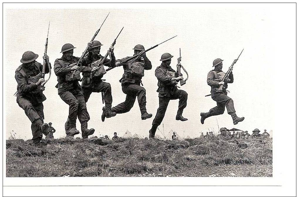 Nostalgia Series Postcard  Australian Imperial Forces  Bayonet Charge 1940 - War 1939-45