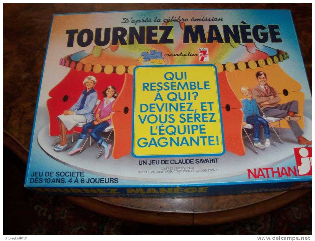 TOURNEZ MANÈGE. Jeu De Société D'après La Célèbre émission TF1. 1987 TF1 - Télé 7 Jours - Jeu Nathan. Complet Avec Règle - Autres & Non Classés