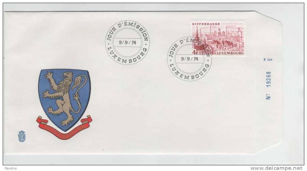 Luxembourg FDC 9-9-1974 DIFFERDANGE With Nice LION Cachet - FDC