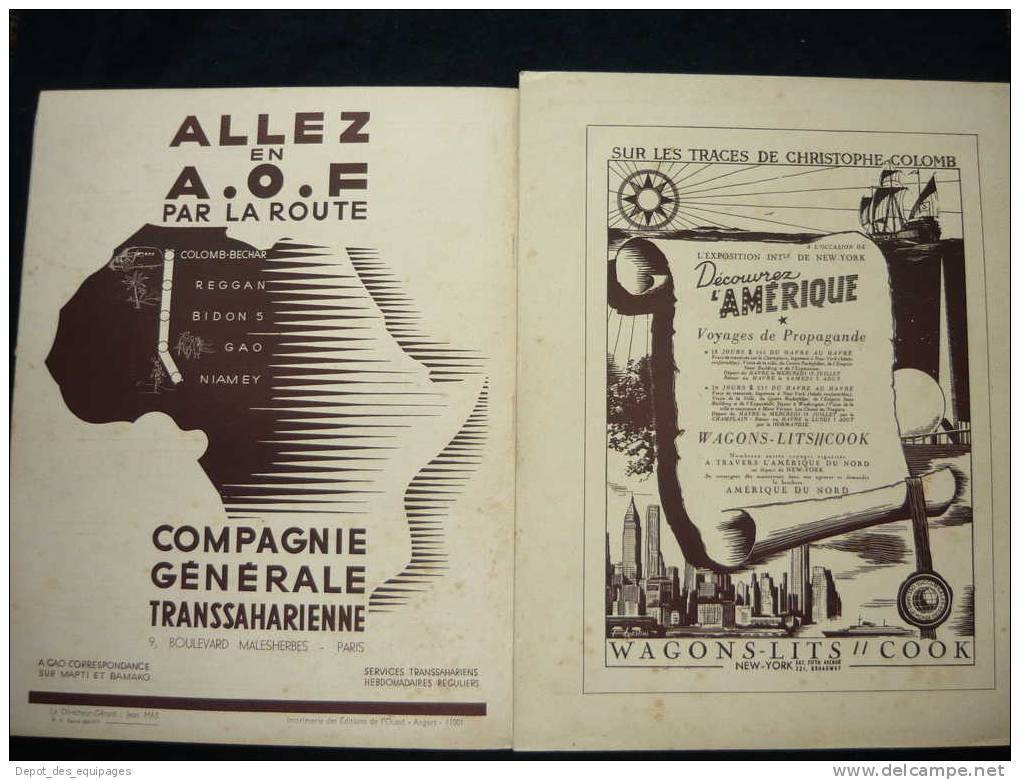 REVUE DE L EMPIRE FRANCAIS   Janvier 1938 + Février & Juillet 1939 - Documents