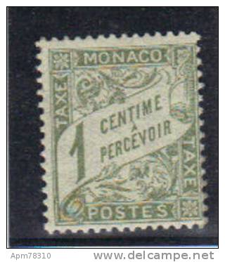 MONACO 1905-1909 Y&T TT 1 ** - Taxe