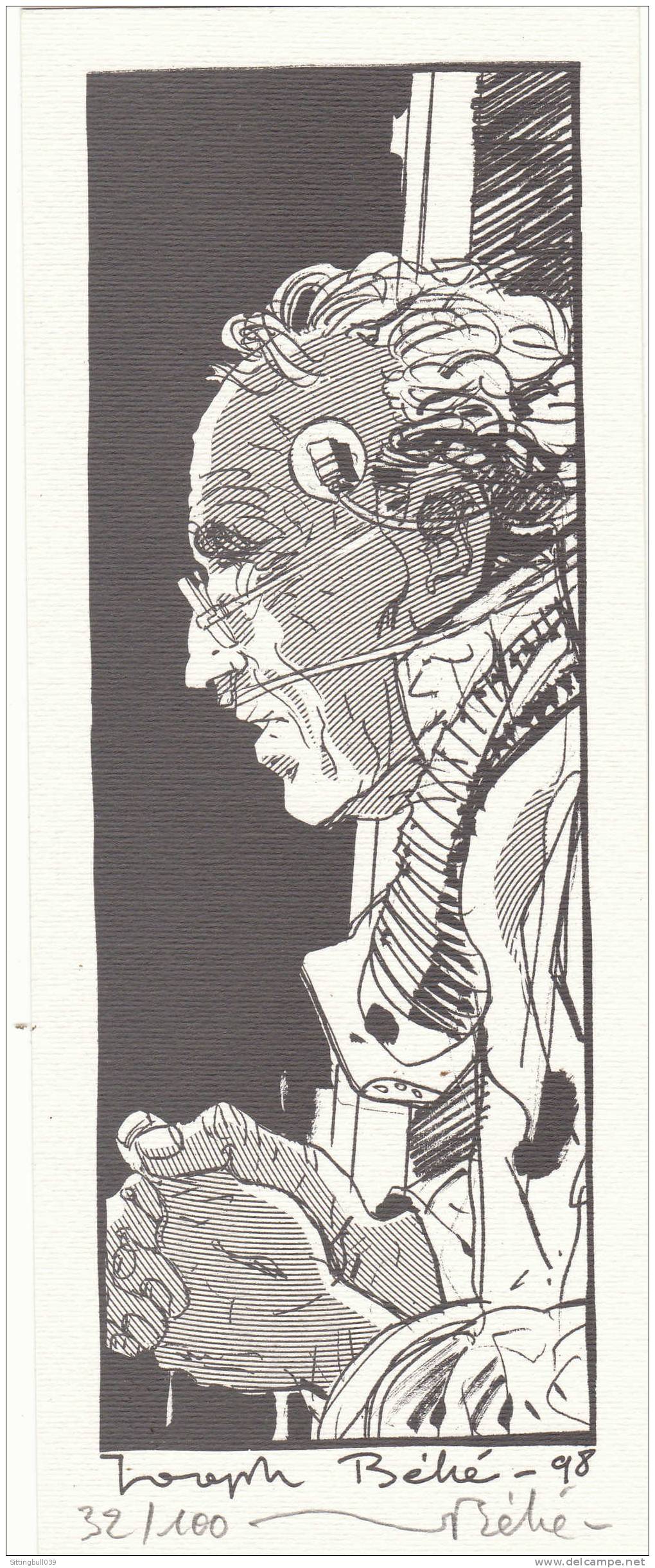 Béhé Joseph. Ex-libris, Tirage Limité à 100 EX. Numérotés. 1998. Et Signé Par L'auteur Du Décalogue, Chimères, Etc. - Illustrateurs A - C