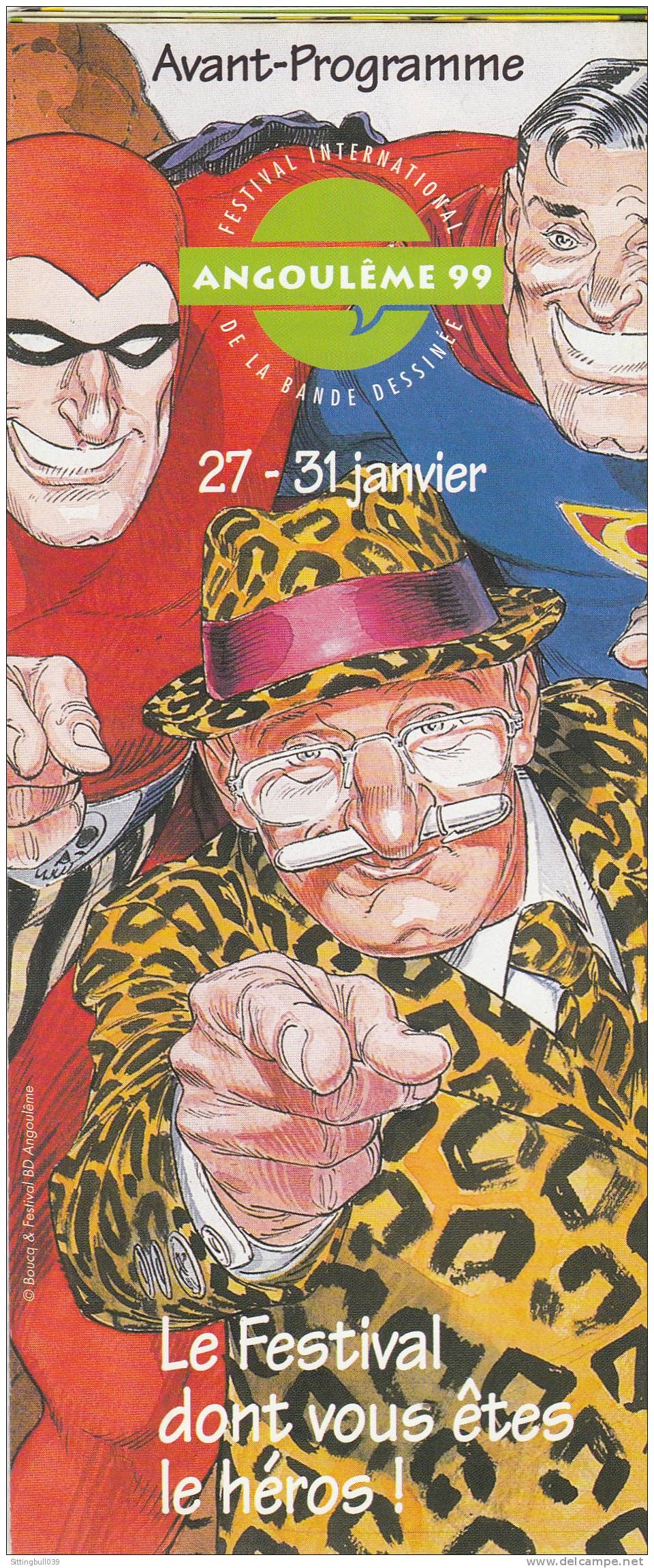 BOUCQ. Avant-Programme, Avec Jérôme Moucherot, Pour Angoulême 1999, L'année De Sa Présidence + Autres Auteurs Et Expos.. - Advertentie