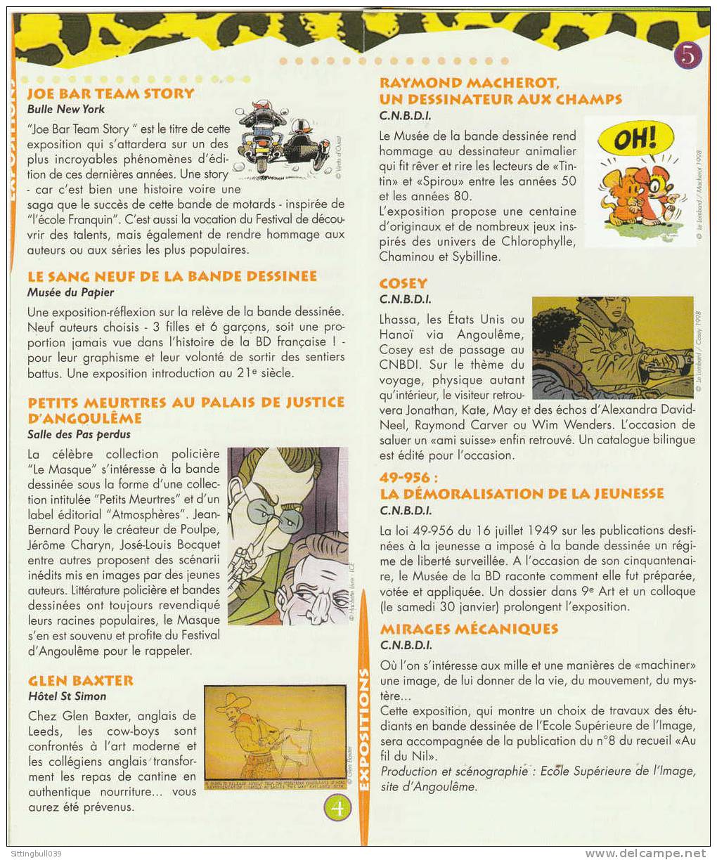 BOUCQ. Avant-Programme, Avec Jérôme Moucherot, Pour Angoulême 1999, L'année De Sa Présidence + Autres Auteurs Et Expos.. - Advertentie