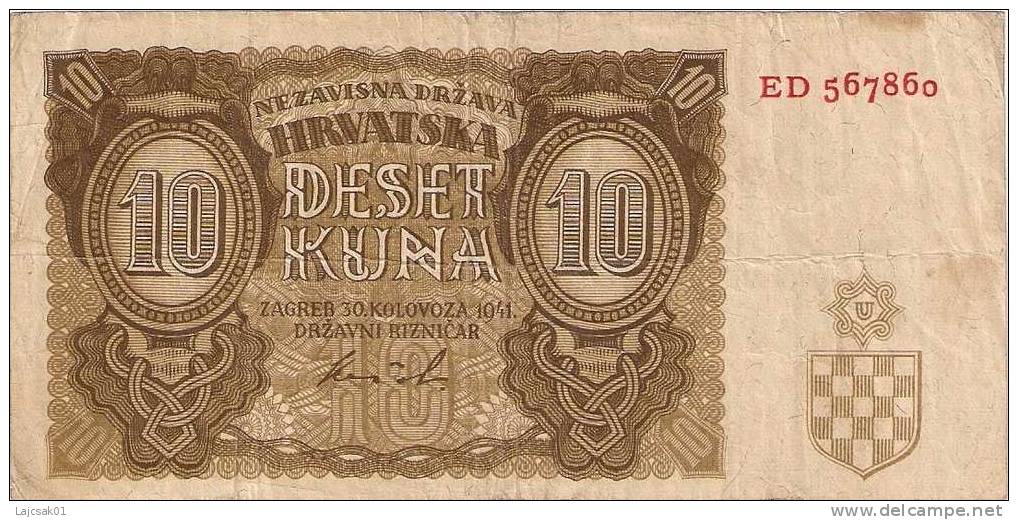 Croatia (NDH) 10 Kuna 1941. - Croatie