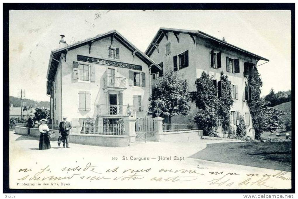 CPA. St. Cergues. Hôtel CAPT.  / Ed. Photographie Des Arts Nyon. 559. - Nyon