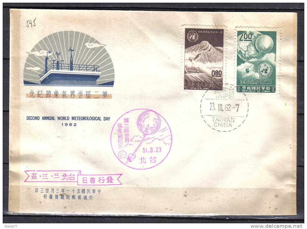 TR595 - FORMOSA 1962, 23/3/1962 Meteorological Day - Asia