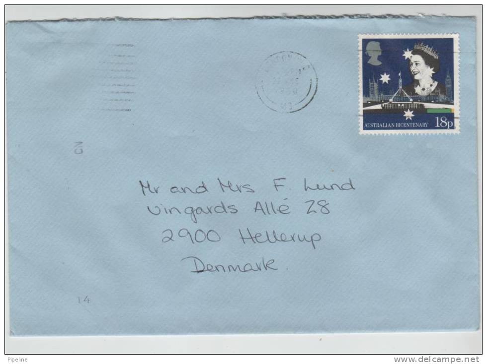 Great Britain Cover Sent To Denmark 1988 - Unclassified