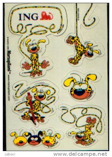 MARSUPILAMI : Publicité ING : Carte De 6 MAGNETS Différents - Copyright MARSU 2006 - Figurines En Plastique