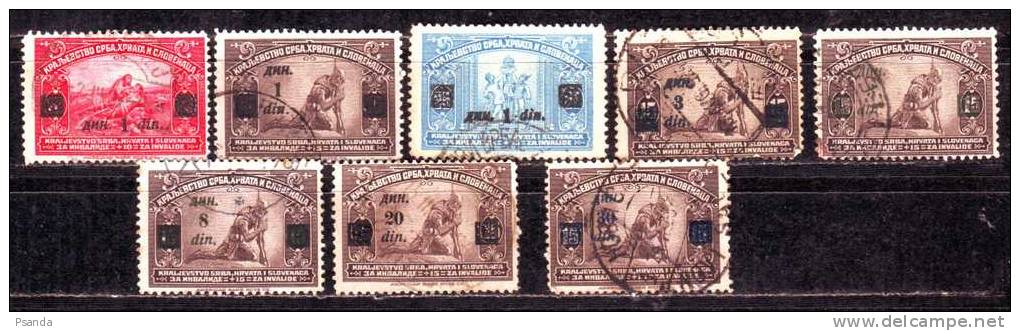 1922  Yugoslavia  Mino 162-168 - Used Stamps