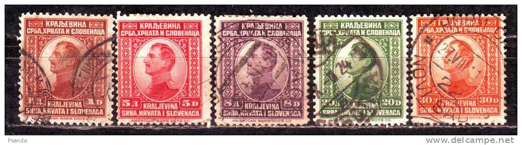 1923  Yugoslavia  Mino 169-173 - Used Stamps