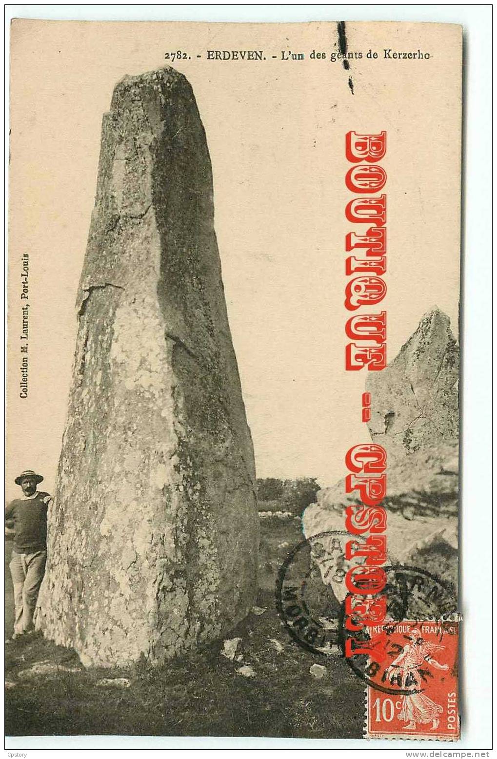 MENHIR D'Ederven - Pierre Mégalithique - Mégalithe - Dos Scané - Dolmen & Menhirs