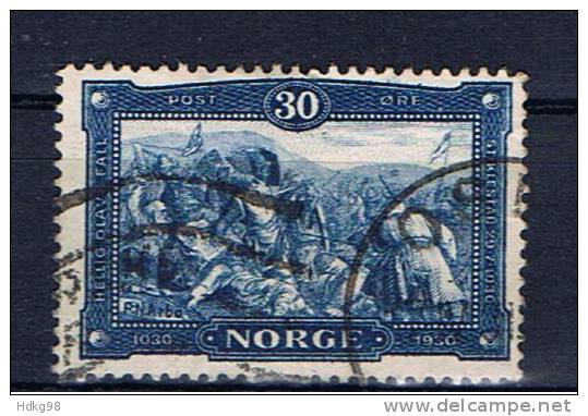 N Norwegen 1930 Mi 158 Olav Der Heilige - Oblitérés