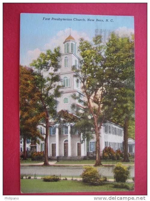 New Bern NC- First Presbyterian  Church  1943 Cancel -----(ref 109) - Other & Unclassified