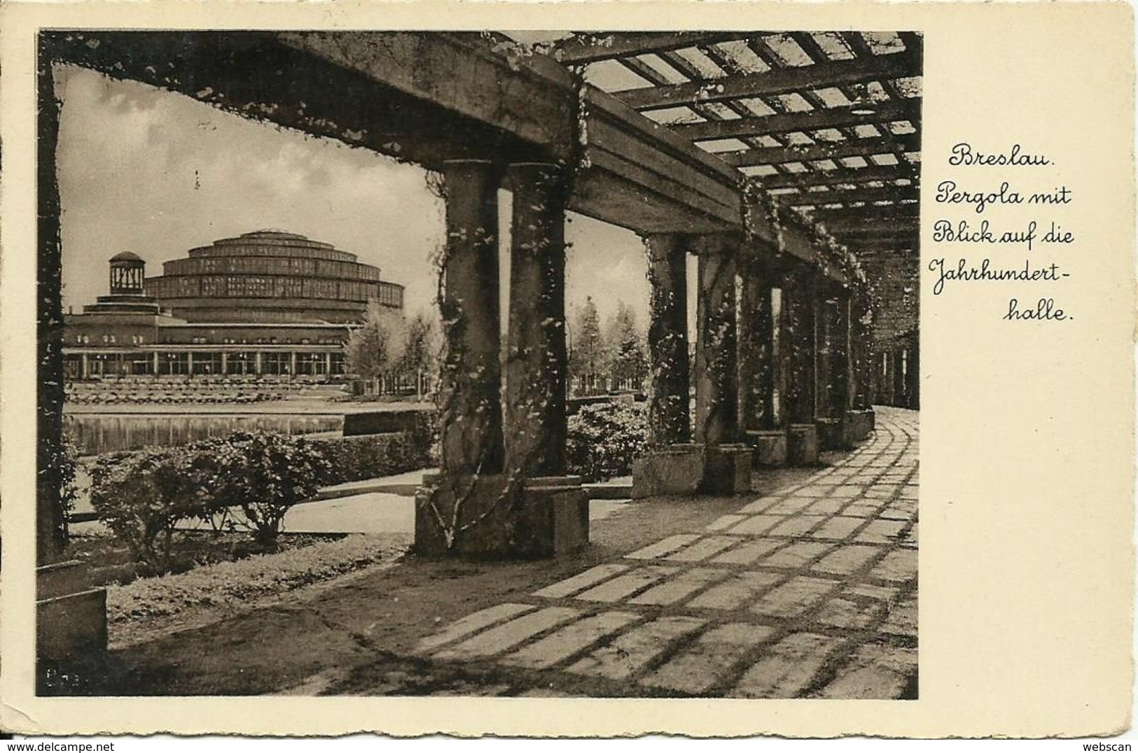 AK Breslau Wroclaw Jahrhunderthalle Pergola 1936 #07 - Schlesien