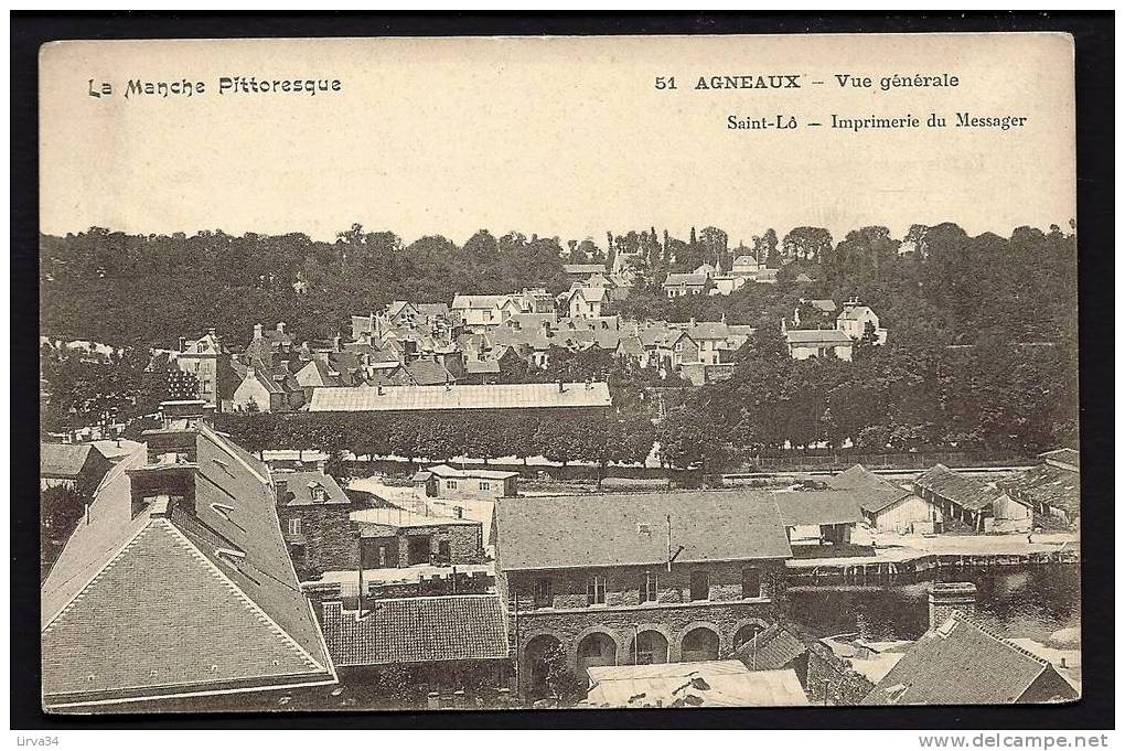 CPA  ANCIENNE- FRANCE- AGNEAUX (50)- VUE GENERALE EN GROS PLAN - Autres & Non Classés