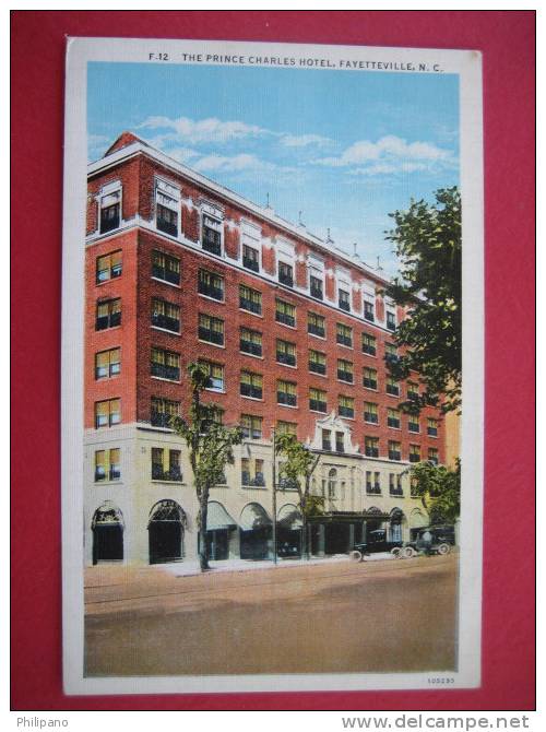 Fayetteville NC  The Prince Charles Hotel     Vintage Border     -----(ref 109) - Fayetteville