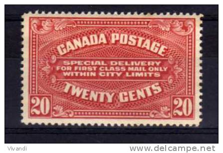 Canada - 1922 - 20 Cents Special Delivery (Dry Printing) - MH - Express