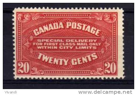 Canada - 1922 - 20 Cents Special Delivery (Wet Printing) - MH - Special Delivery