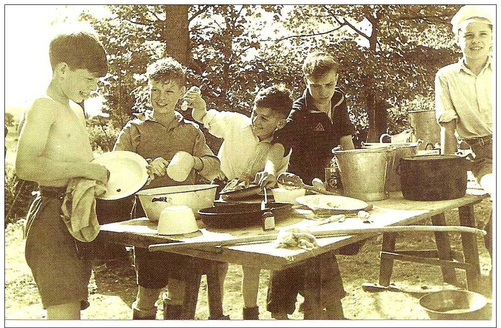 Nostalgia Series Postcard Boy Scouts Camping Holiday 1949 - Scoutisme