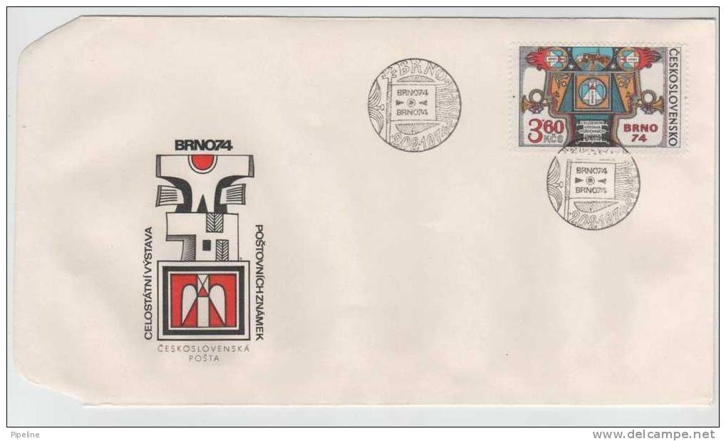 Czechoslovakia FDC 20-2-1974 International Stamp Exhibition BRNO74 - FDC