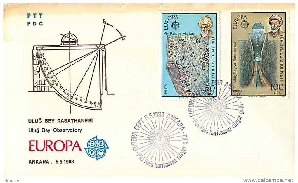 1983  Europa Sur FDC Non Adressé  Géographe Et Astronome - FDC