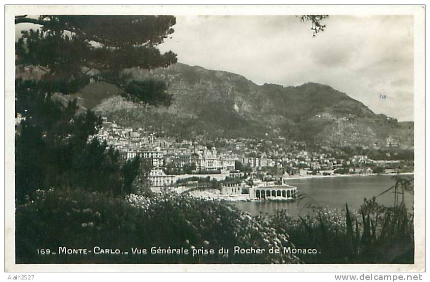 MONTE-CARLO - Vue Générale Prise Du Rocher De Monaco (Ed. La Cigogne, N° 169) - Autres & Non Classés