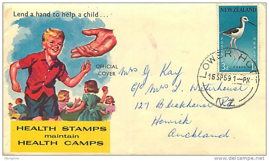 1951 Heaalth Stamp  Lower Hutt Cancel - FDC