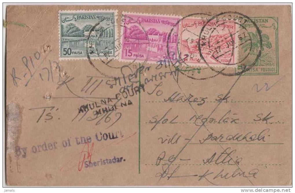 Registered Postal Card, Refused, Postal History, Used Pakistan As Per The Scan - Pakistan