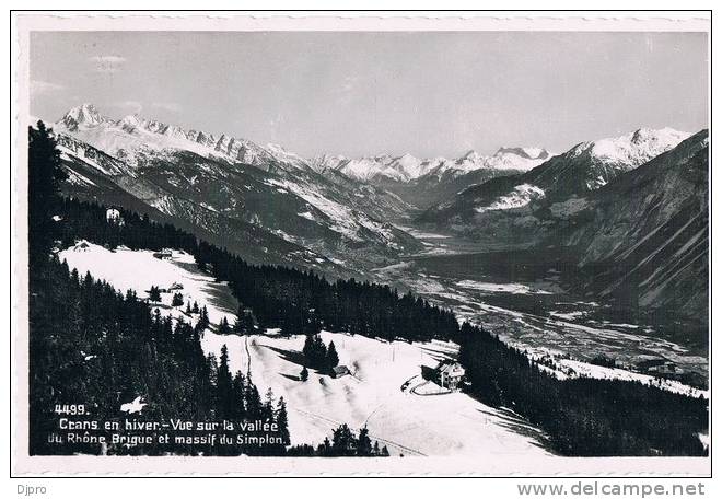 4499 Crans En Hiver  Vue Sur La Vallée - Crans