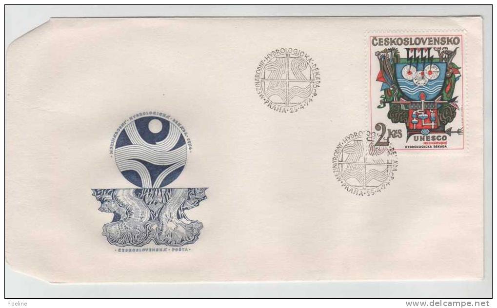 Czechoslovakia FDC 25-4-1974 UNESCO Cmplete Set Of 5 Stamps On 3 Covers With Cachet - FDC