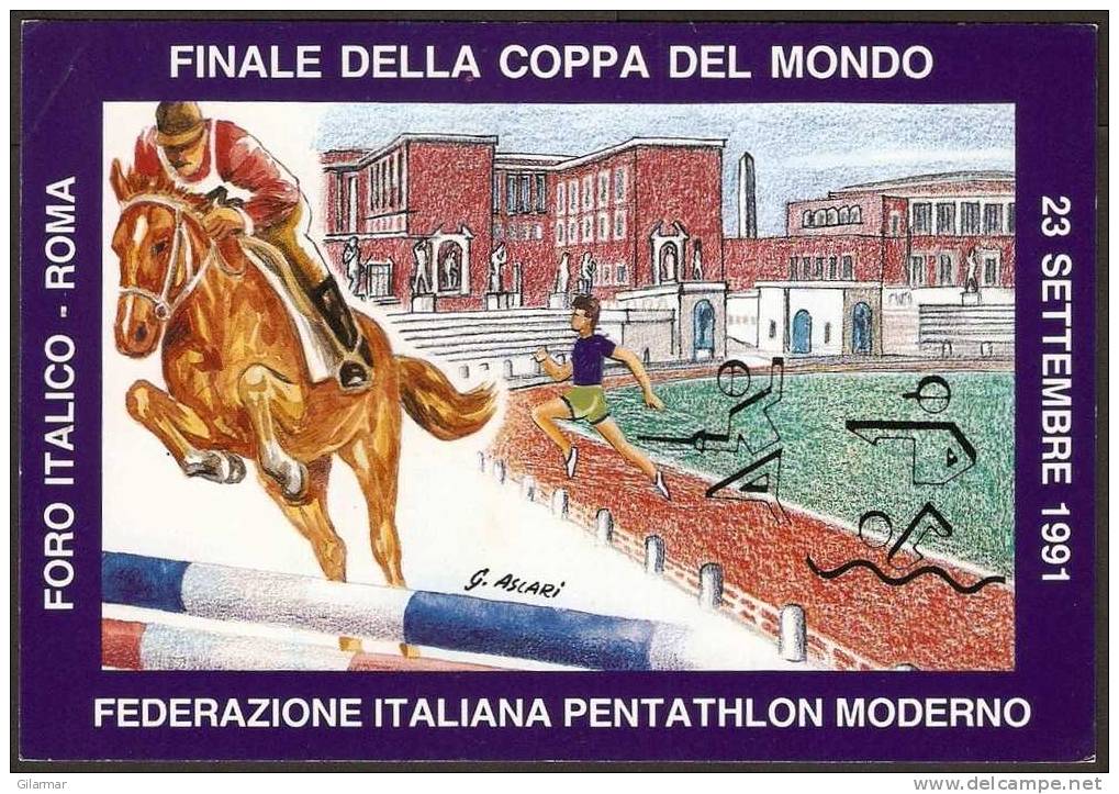 ITALIA ROMA 1991 - FINALE DELLA COPPA DEL MONDO DI PENTATHLON MODERNO - NUOVA - Autres & Non Classés