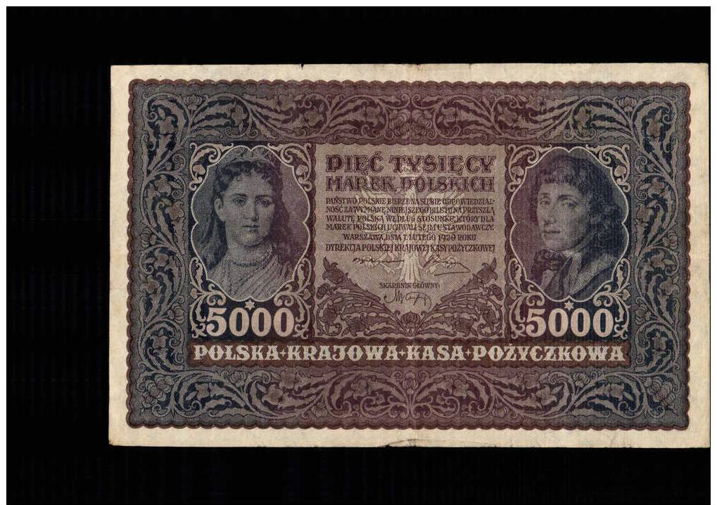 5000 Marek  1920   -   III Serja Z   No : 542514 - Poland