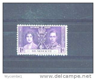 ST VINCENT - 1937  Coronation  1d MM - St.Vincent (...-1979)