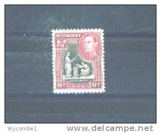 ST VINCENT - 1938  George V  6d MM - St.Vincent (...-1979)