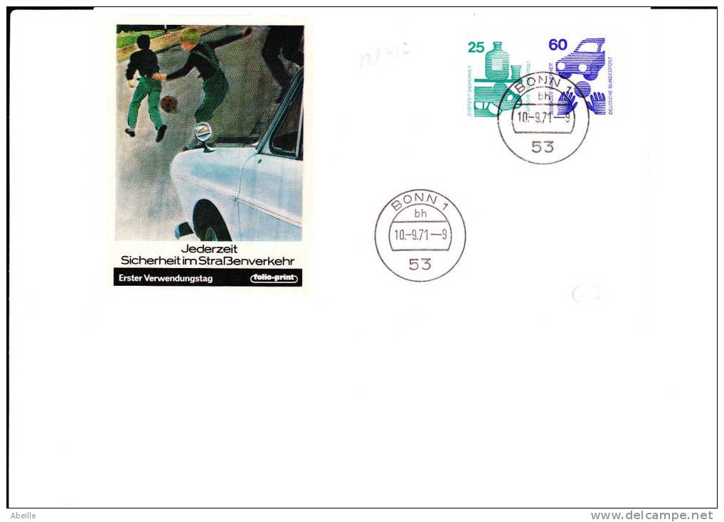 22/412   FDC  ALLEMAGNE - Accidents & Road Safety