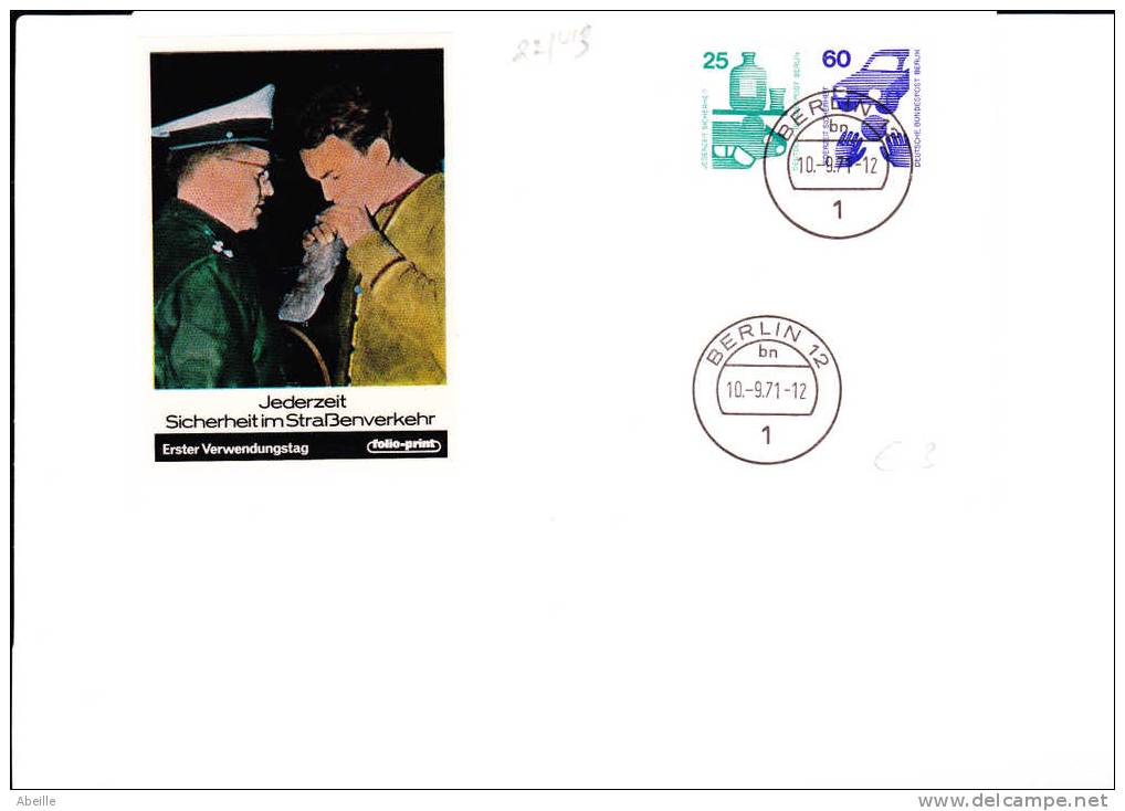 22/413   FDC  ALLEMAGNE - Accidentes Y Seguridad Vial