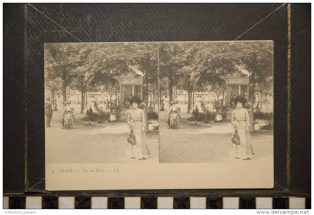 VICHY VUE AU PARC - Cartes Stéréoscopiques