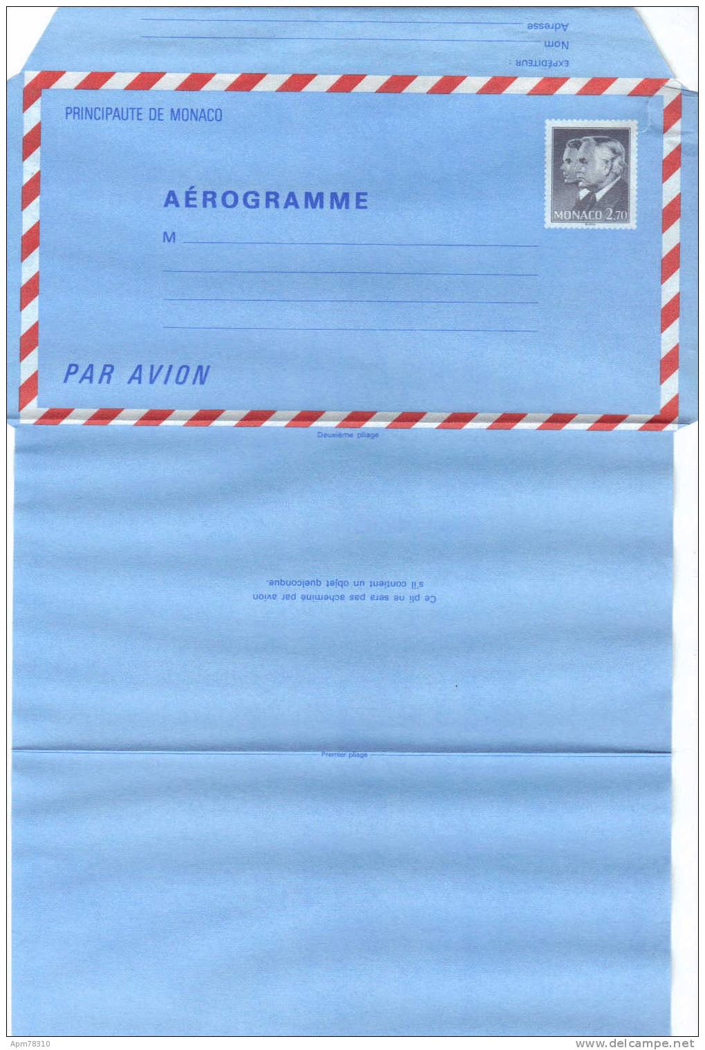 MONACO 1981 Y & T AERO 505 ** - Postal Stationery