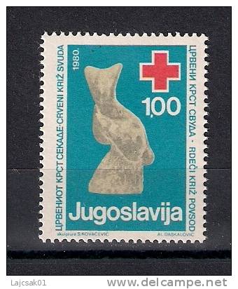 Yugoslavia 1980 Red Cross Surcharge MNH - Charity Issues