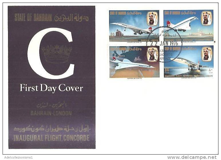49750)lettera F.D.C. Bahrain Con 4 Valori + Annullo Del 22-1-1976 - Bahrein (1965-...)