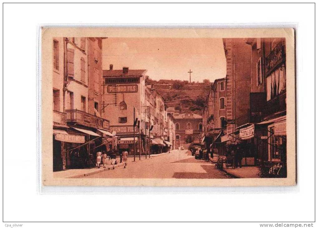 34 BEDARIEUX Grande Rue, Commerce, Pernod Fils, Ed APA 3, Hérault Illustré, 194? - Bedarieux